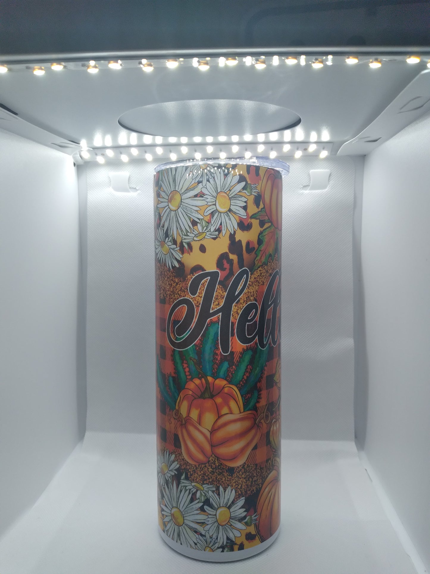 Hello Fall skinny Tumbler
