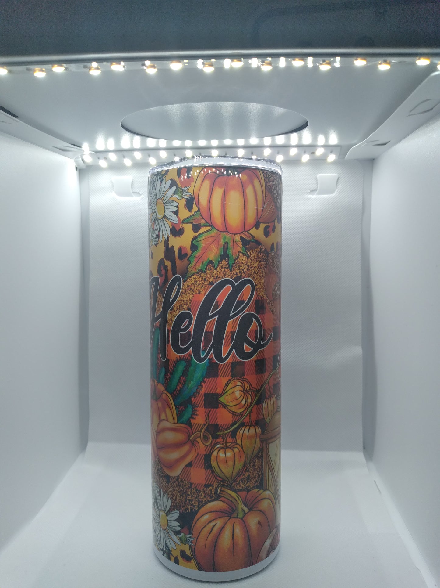 Hello Fall skinny Tumbler