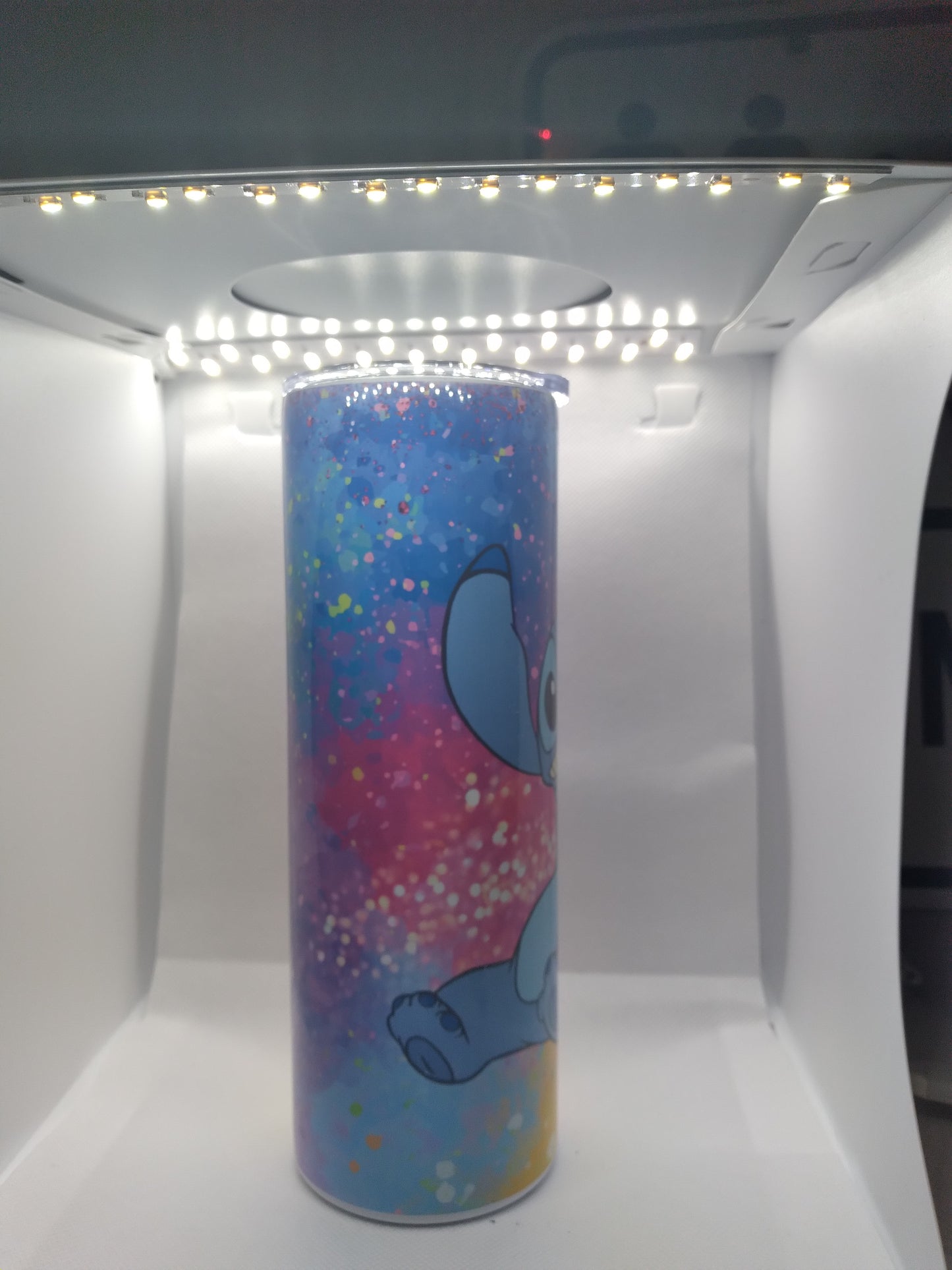 Laughing Stitch skinny Tumbler