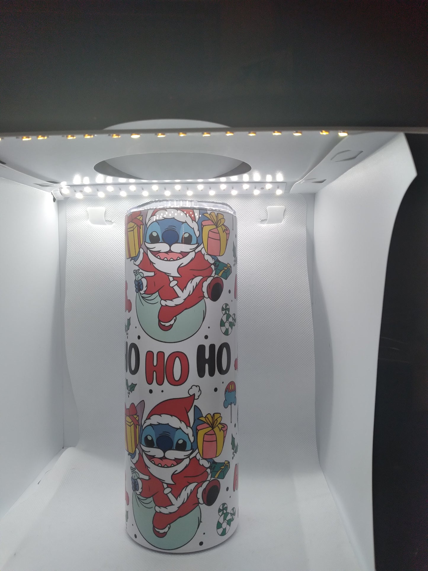 ho ho ho stitch skinny tumbler