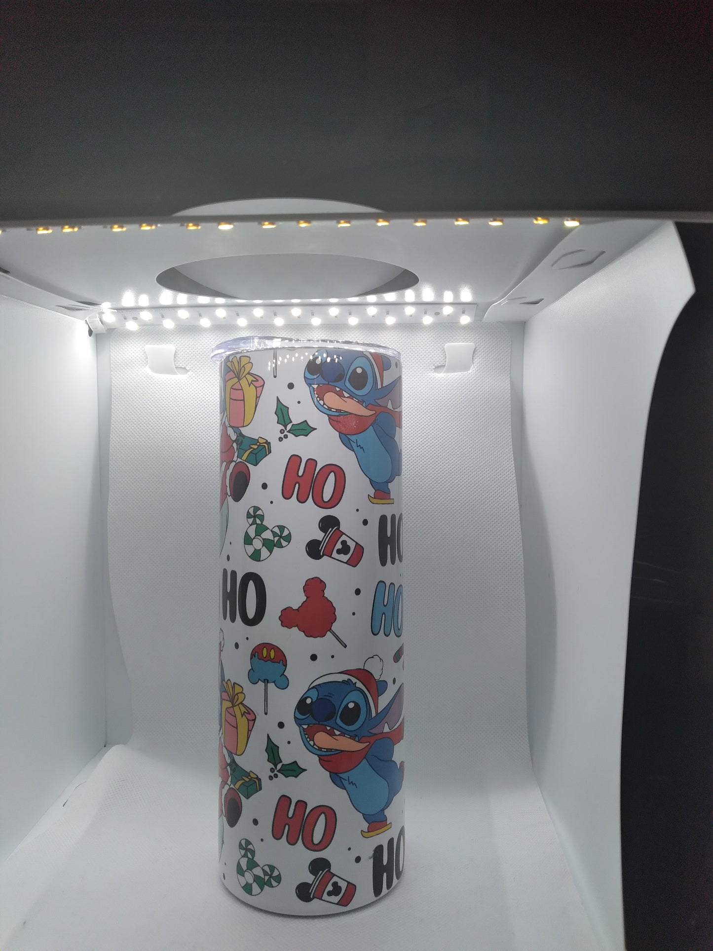 ho ho ho stitch skinny tumbler