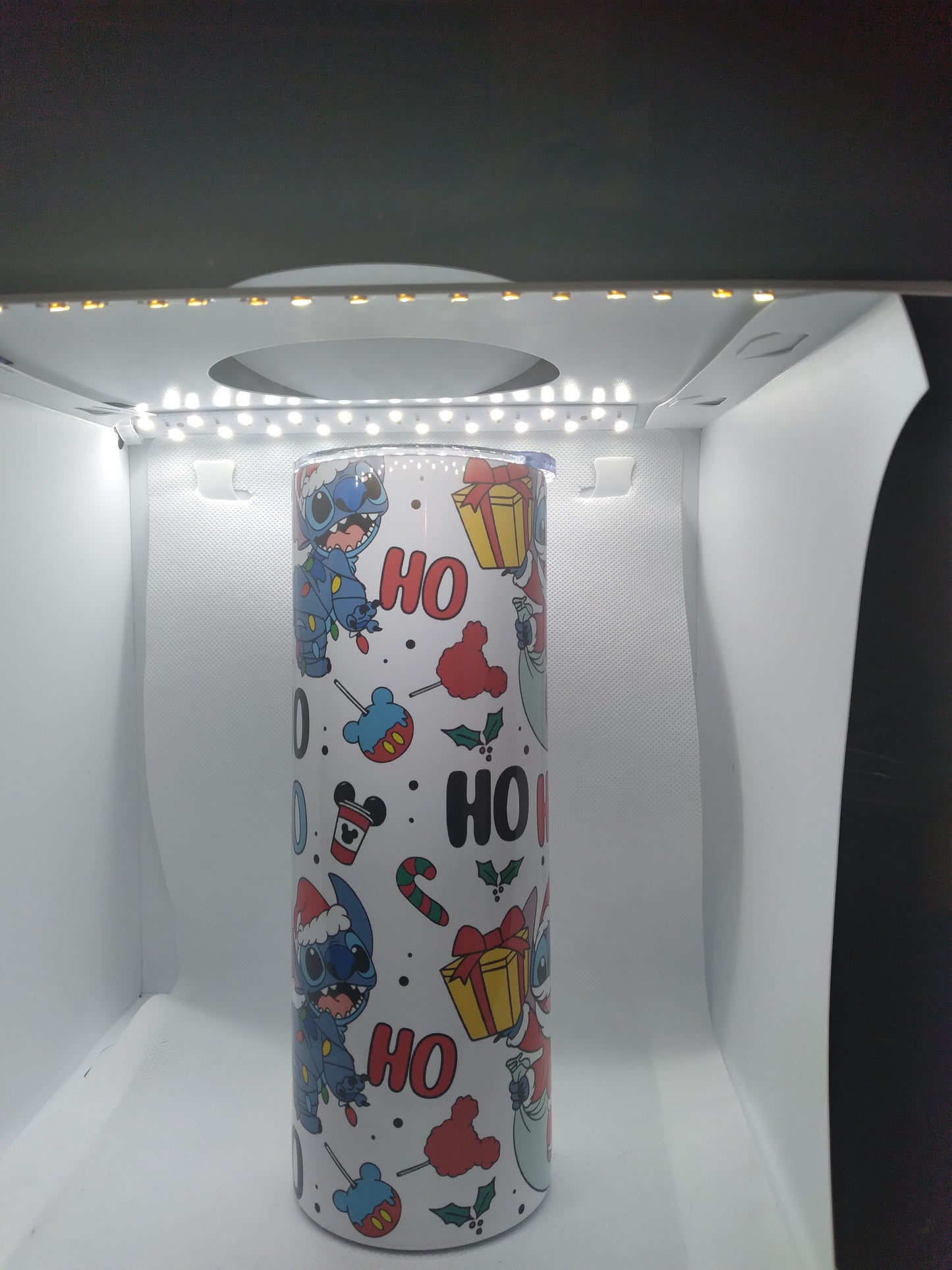 ho ho ho stitch skinny tumbler