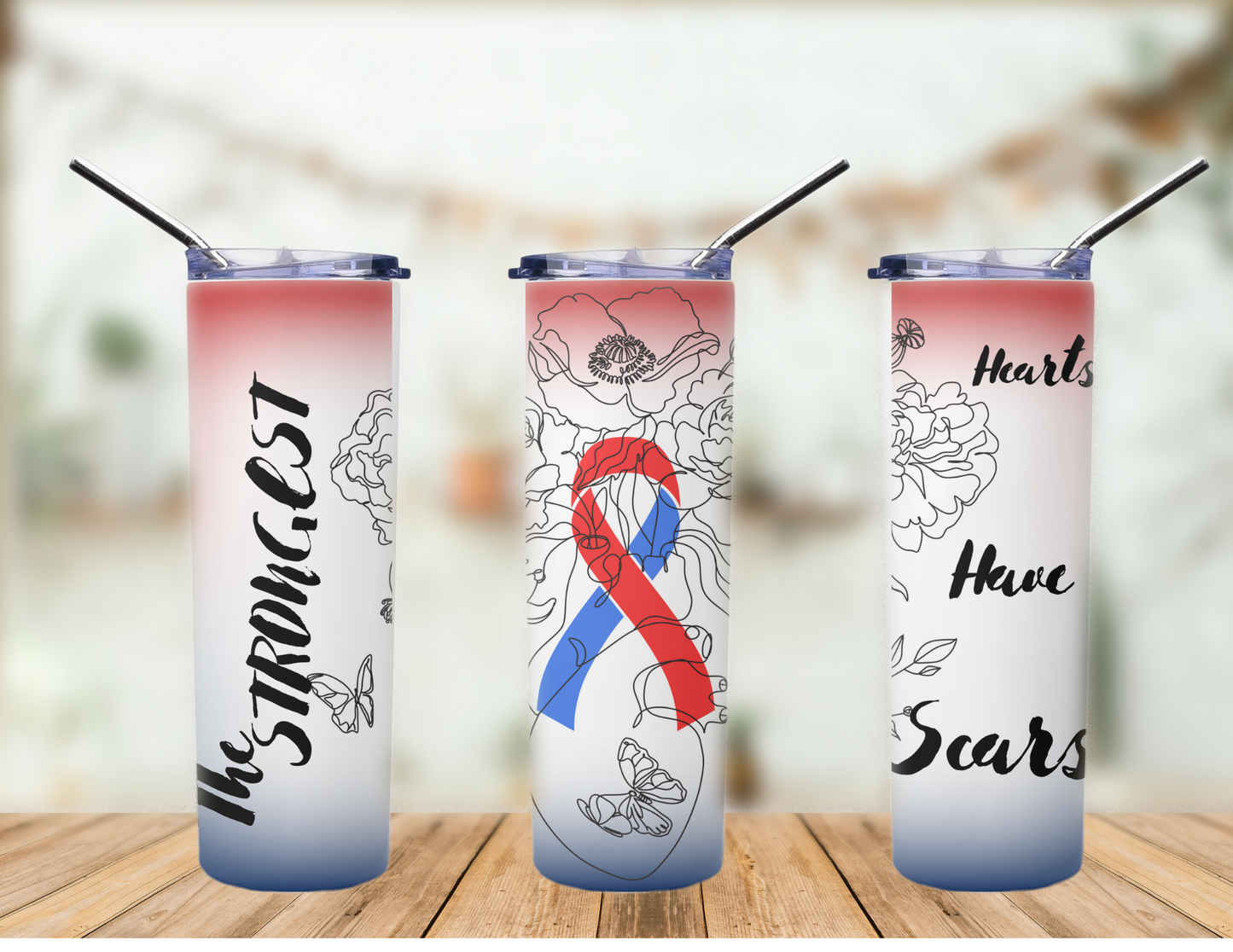 CHF CHD awearness tumbler