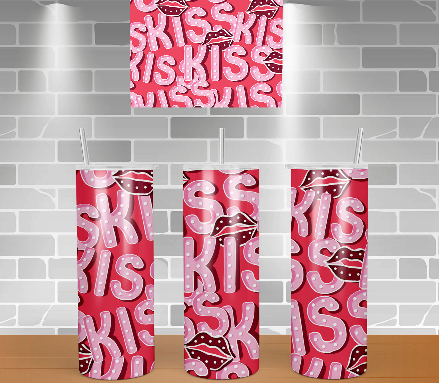 Pink kiss tumbler