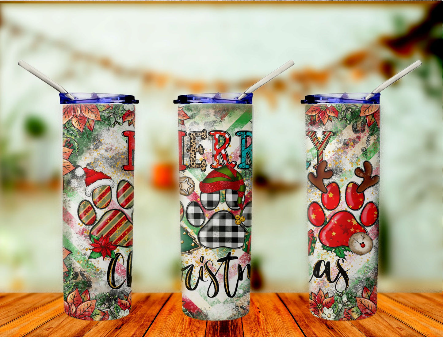 Merry Christmas paw 20oz Tumbler