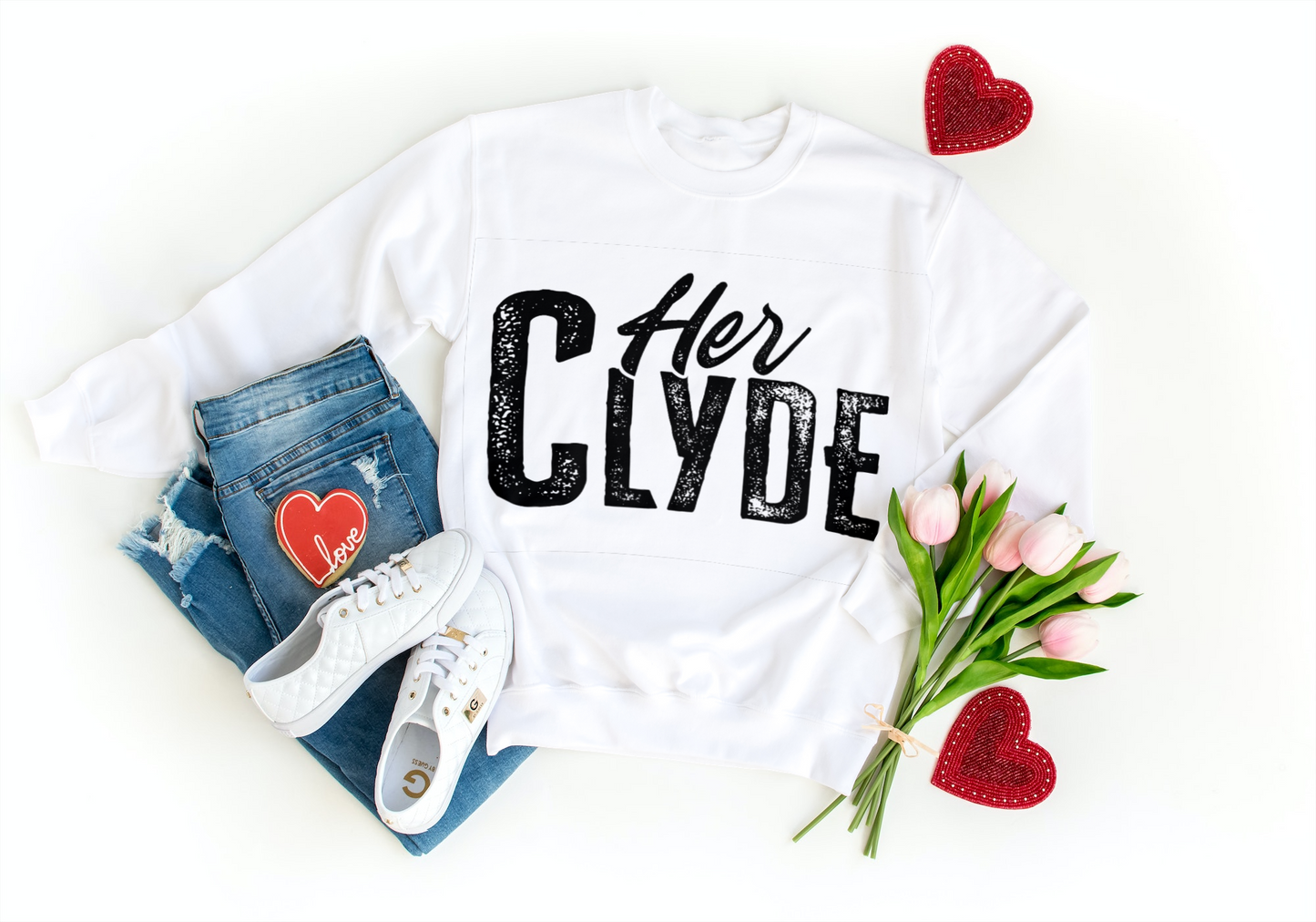 His Bonnie her clyde couple set crewnecks