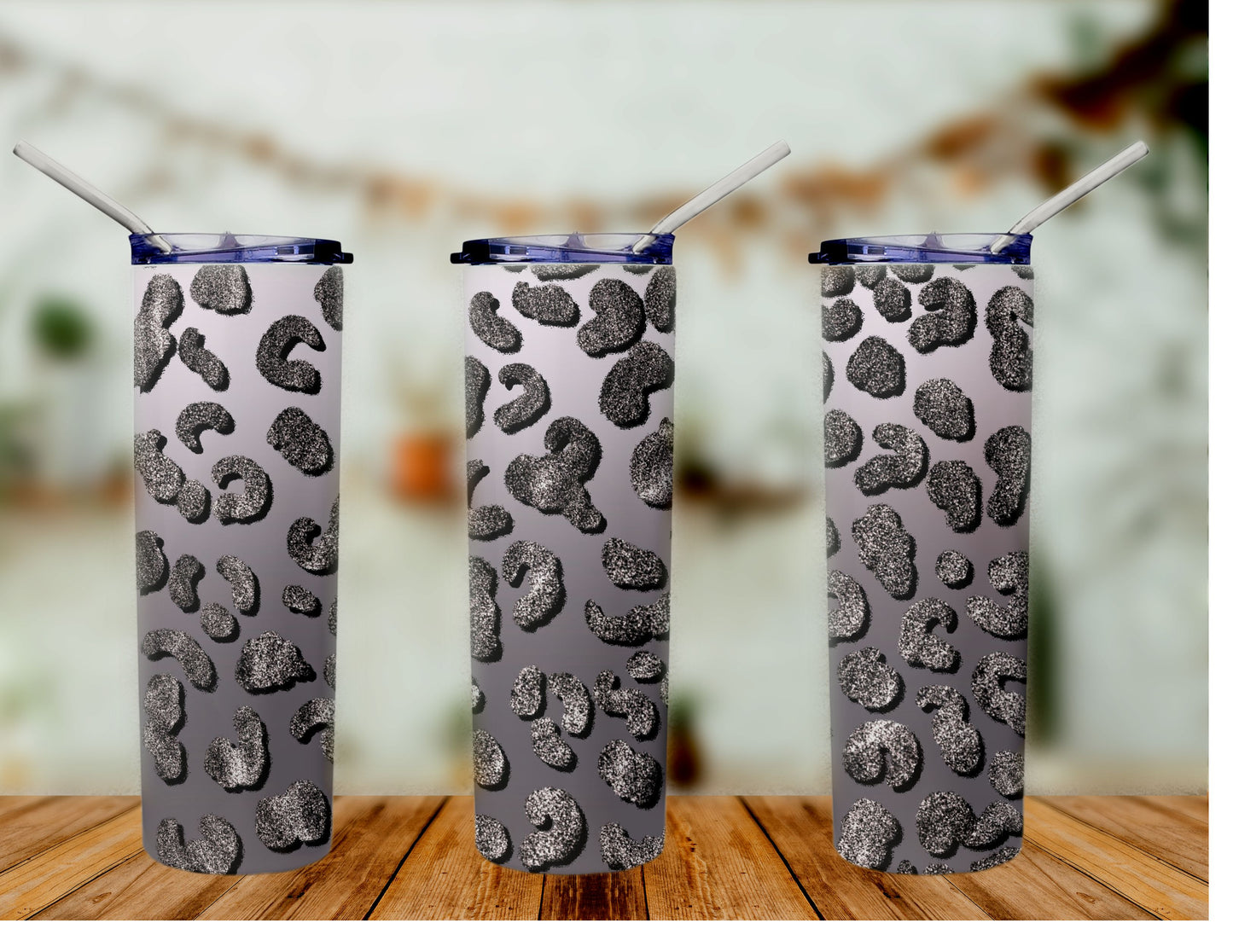 Cheetah print ombre 20oz tumbler