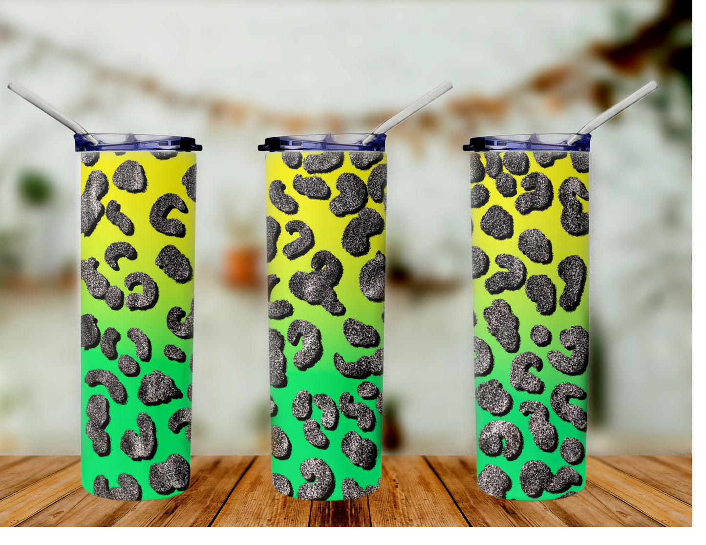 Cheetah print ombre 20oz tumbler