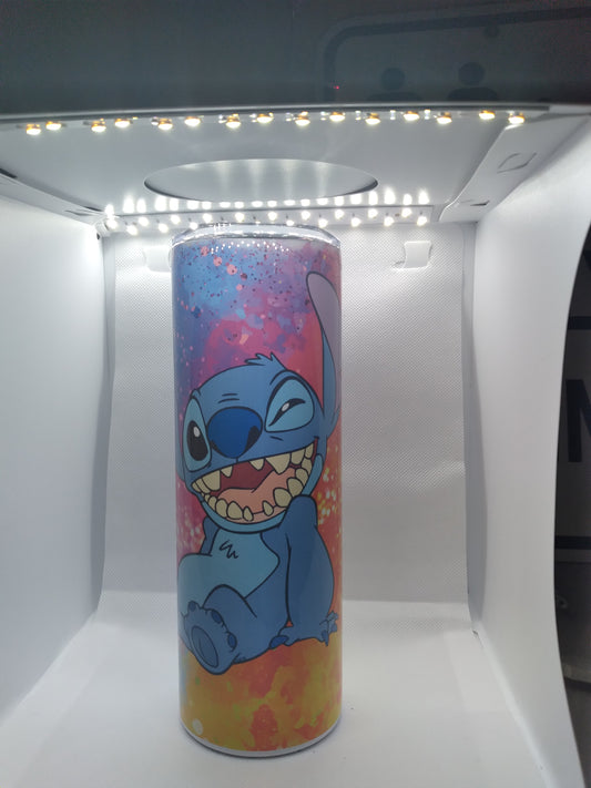 Laughing Stitch skinny Tumbler