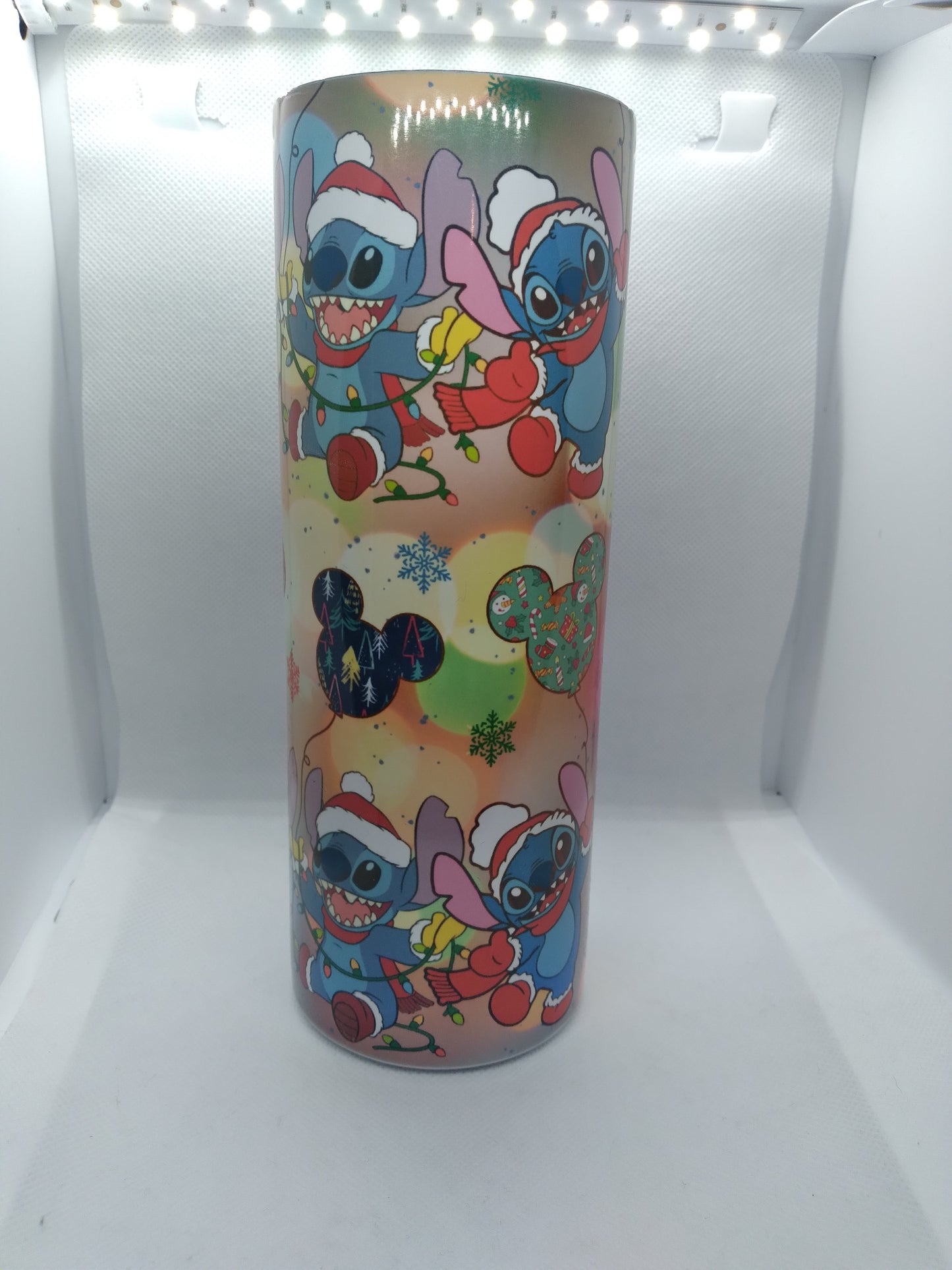 Christmas lights stitch 30oz tumbler