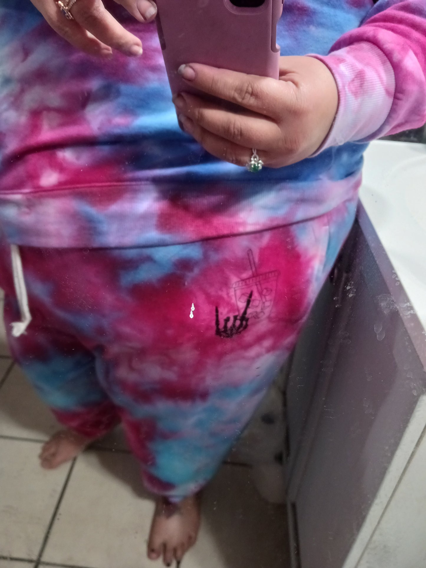 Filled with coffee tie dye Sweatsuit