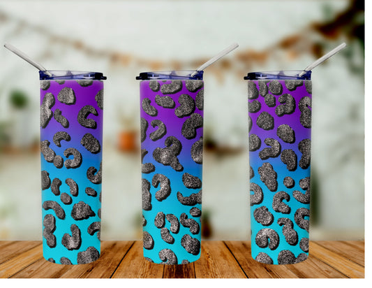 Cheetah print ombre 20oz tumbler