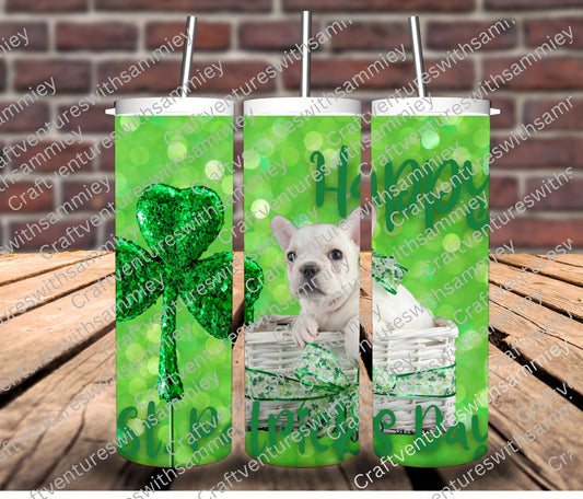 Green Puppy Luck Tumbler